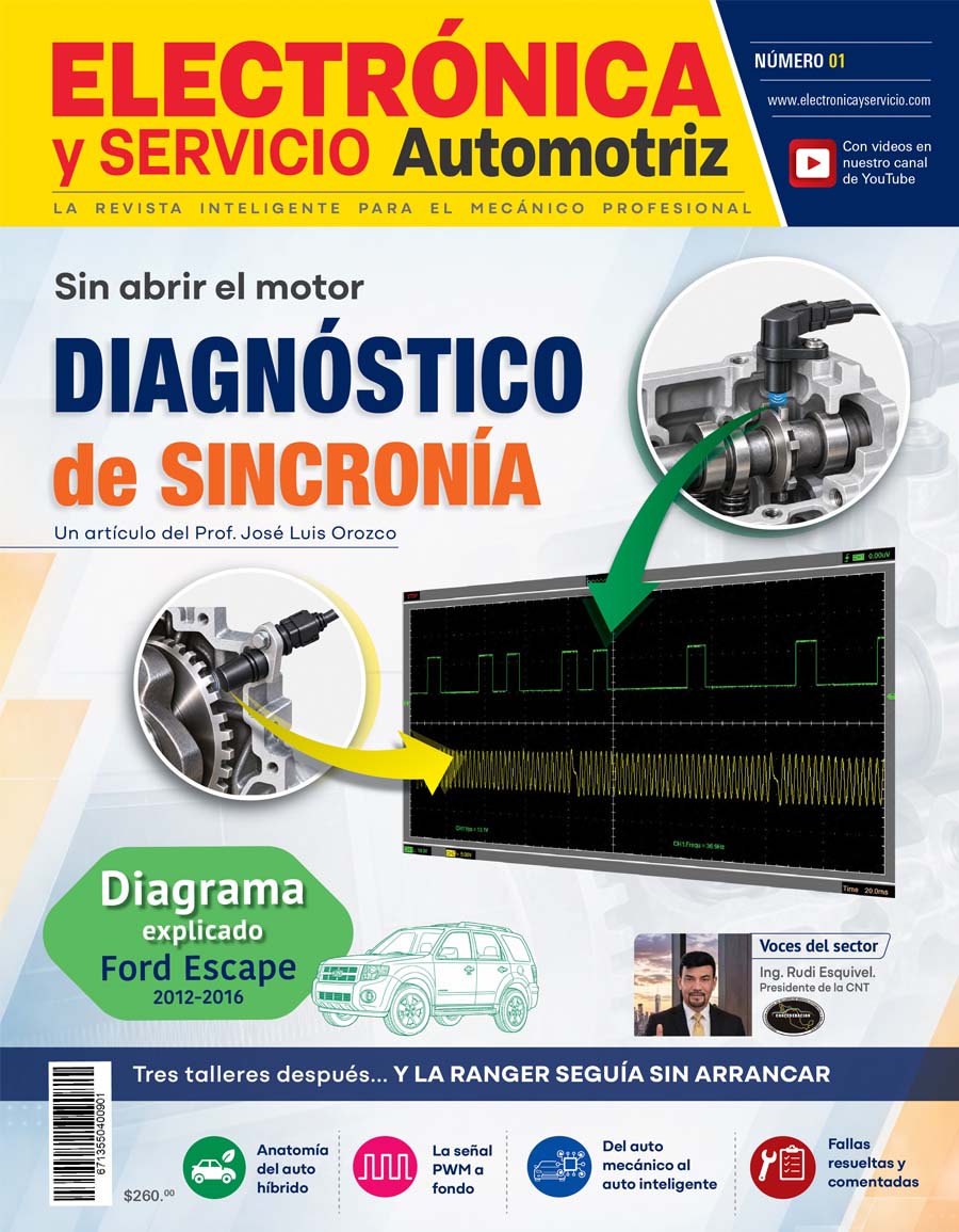 Portada de la revista de Electrónica Automotriz